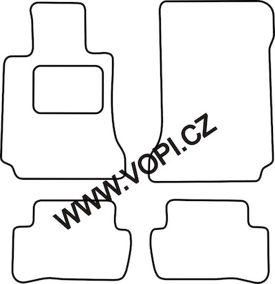 Autokoberce Mercedes C W204 2007 - 2011 Carfit (2949)